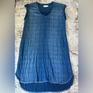 Anthropologie Cloth & Stone Blue Quilted Dress